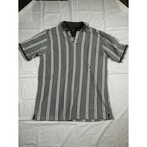 Vintage Trader Bay Polo Mens XL Green Striped Retro Dad Golf Preppy 90s